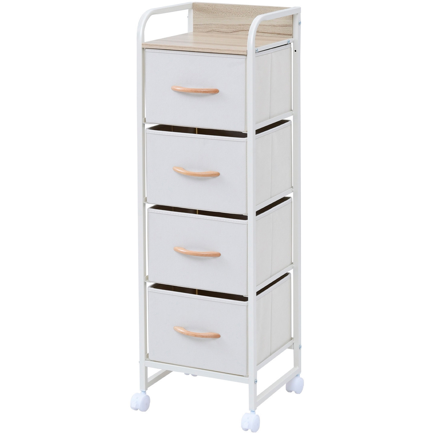 YZFC-3010(BE/IV) ファブリックチェスト YAMAZEN(山善) 4段 ベージュ色