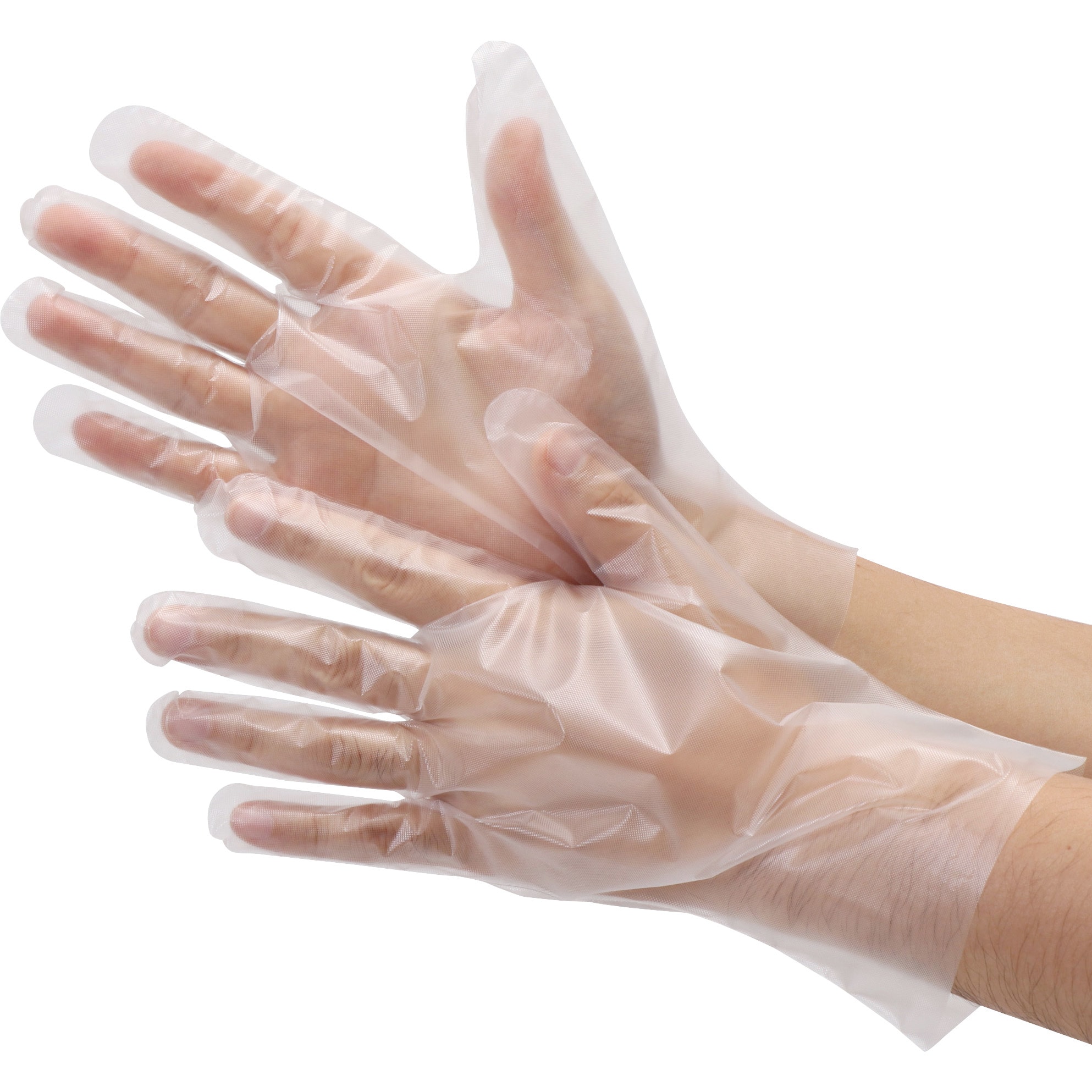 ポリエチレン手袋 外エンボス モノタロウ クリア色 サイズM 1箱(100枚