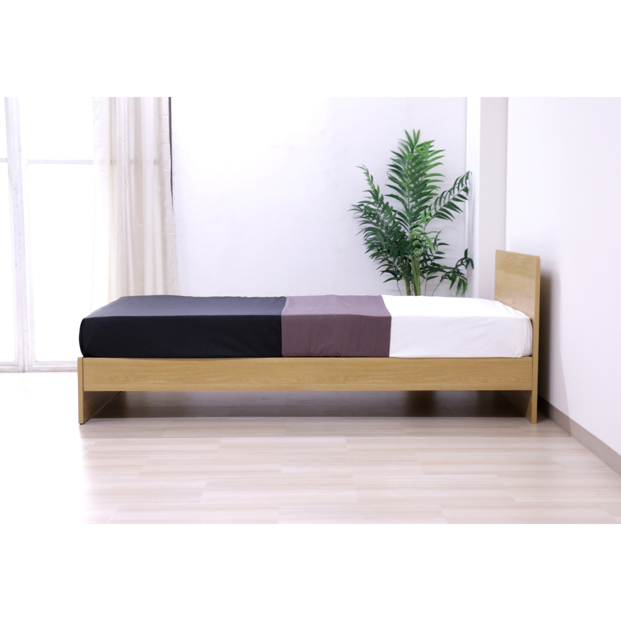 366-85-SW 木製ベッドフレーム シングル パネルタイプ スプリング