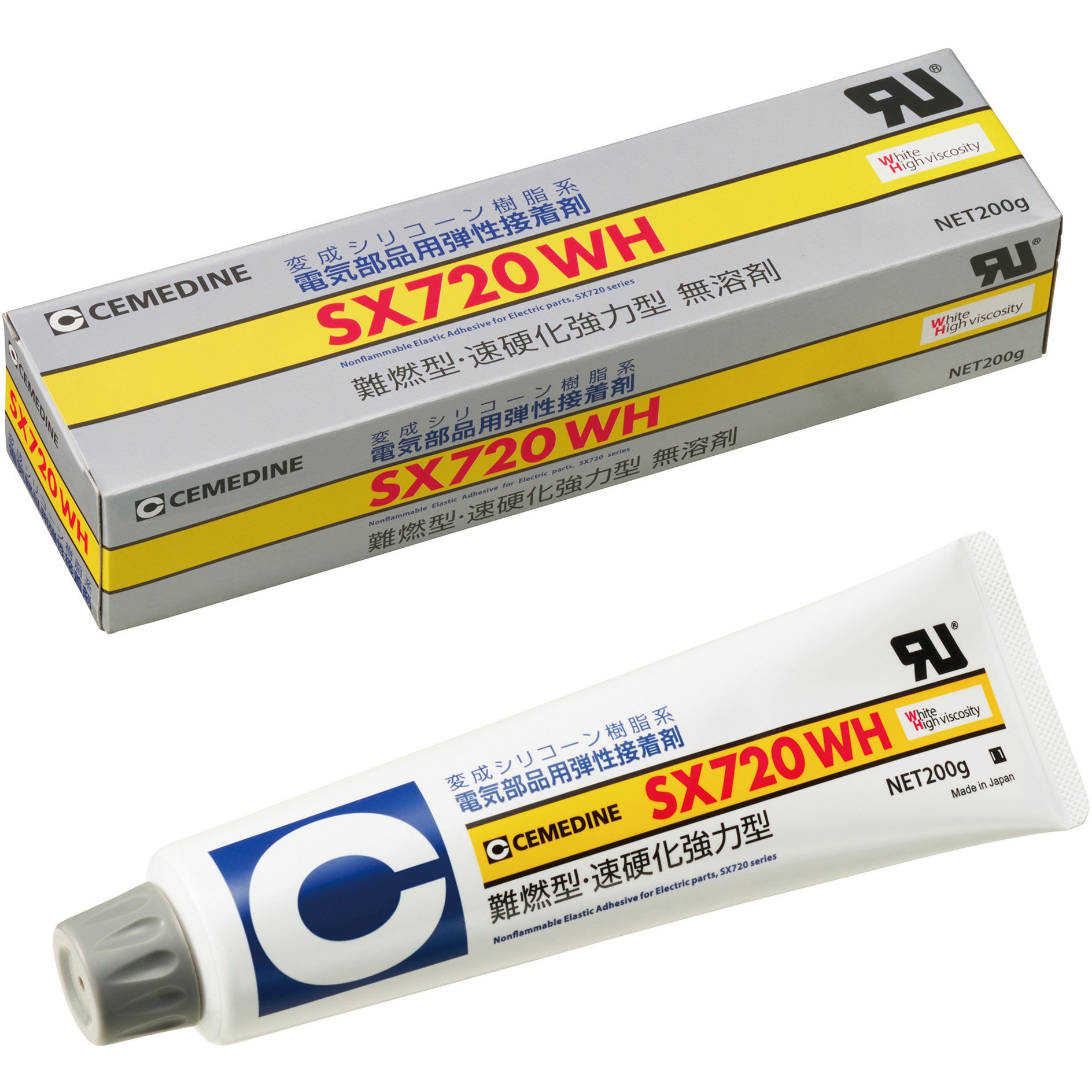 AX-213 電気部品用接着剤 SX720WH(難燃タイプ) 1箱(200g×5本