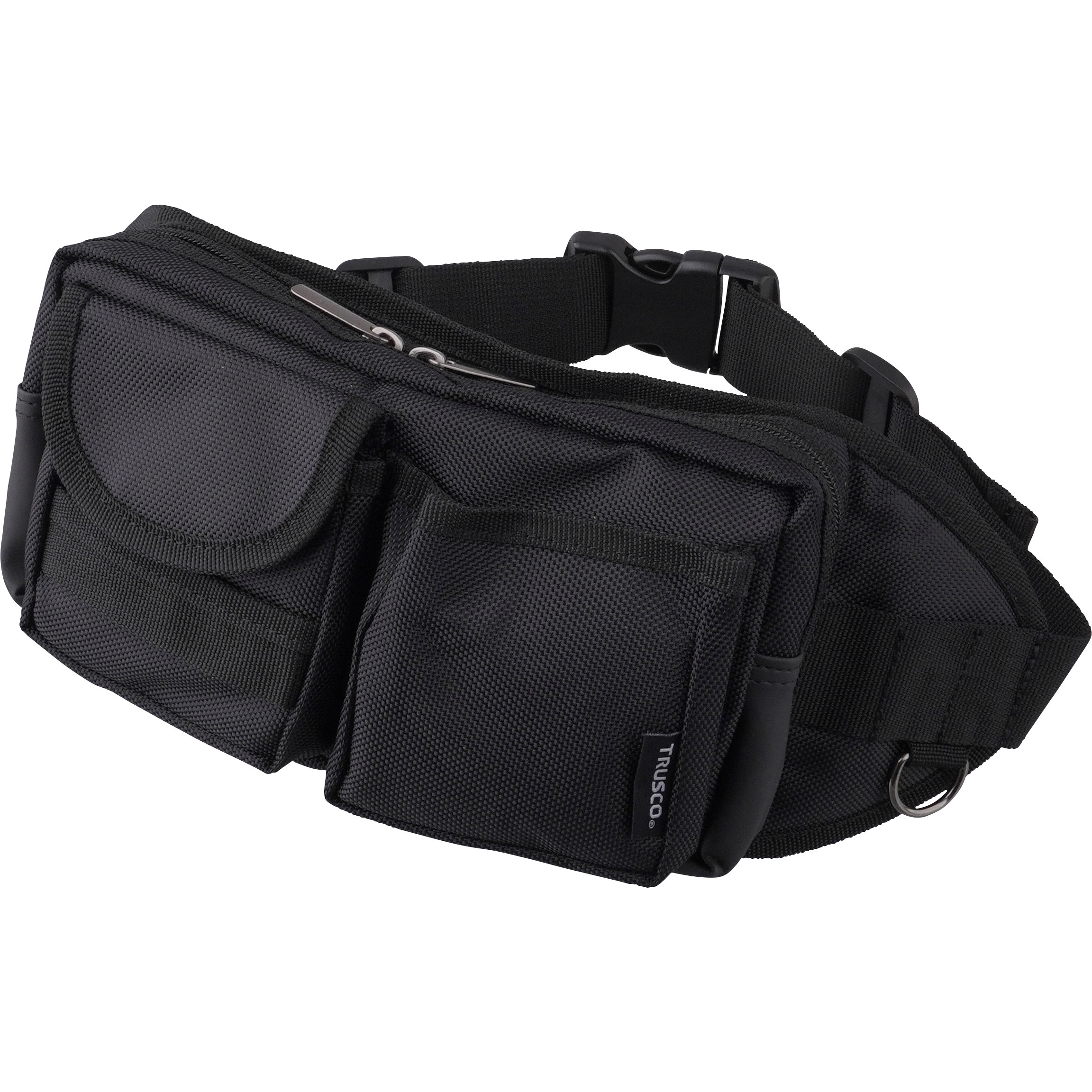 TC-WDP-BK ウエストポーチ(2ポケット) TRUSCO ブラック色 幅250mm TC