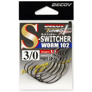 2/0 NSブラック Worm102 Sスイッチャー 1枚(5本) カツイチ 【通販