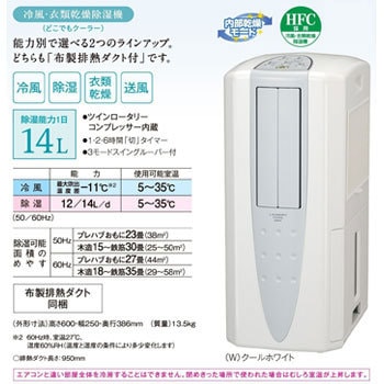 CDM-1418(W) 冷風・衣類乾燥除湿機 どこでもクーラー 1台 コロナ