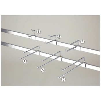 システム什器 角バー用2段フックハンガー(Φ6mm) ストア・エキスプレス