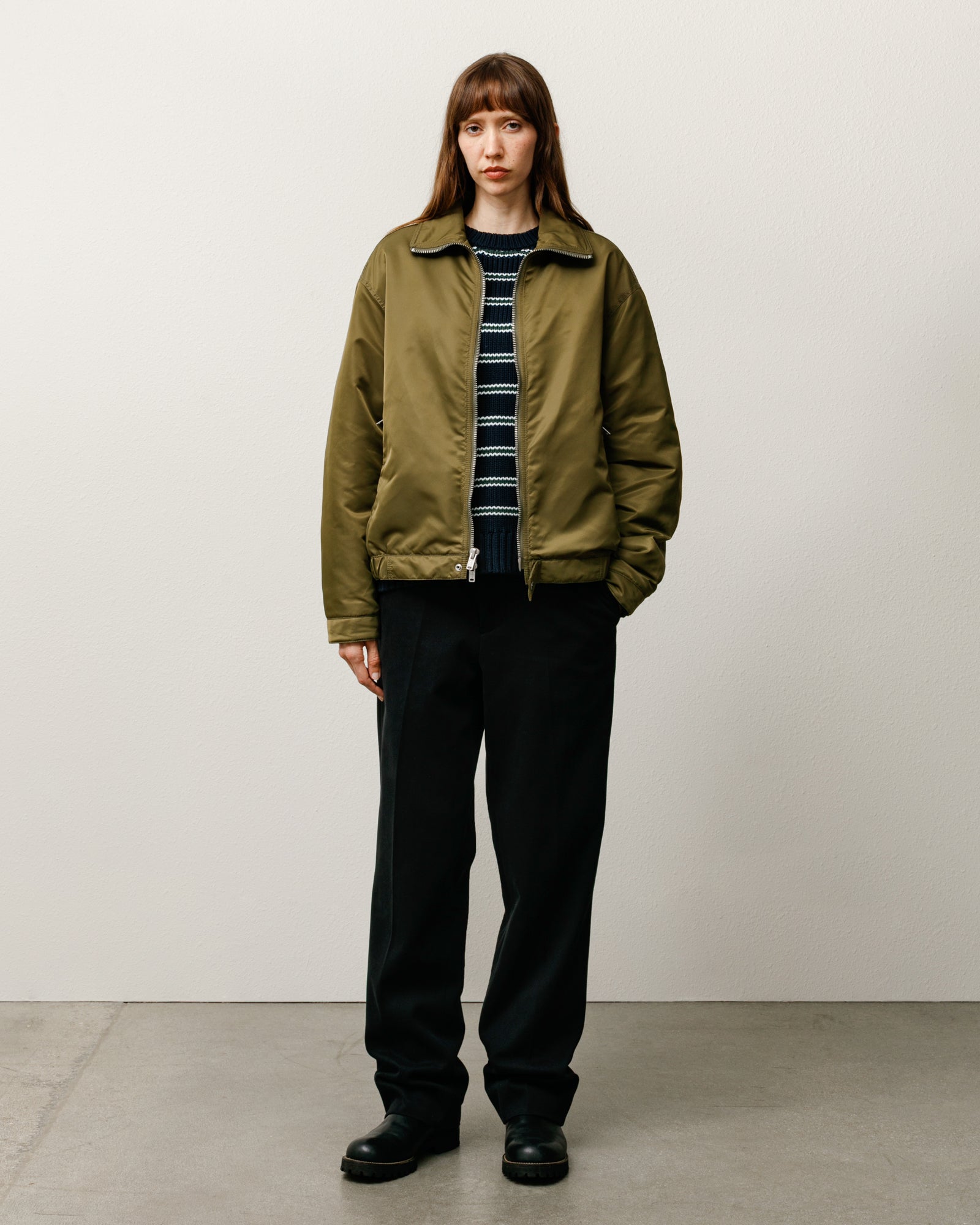 Pile Lined Zip Jacket – Olive | Outerwear | Stüssy Japan