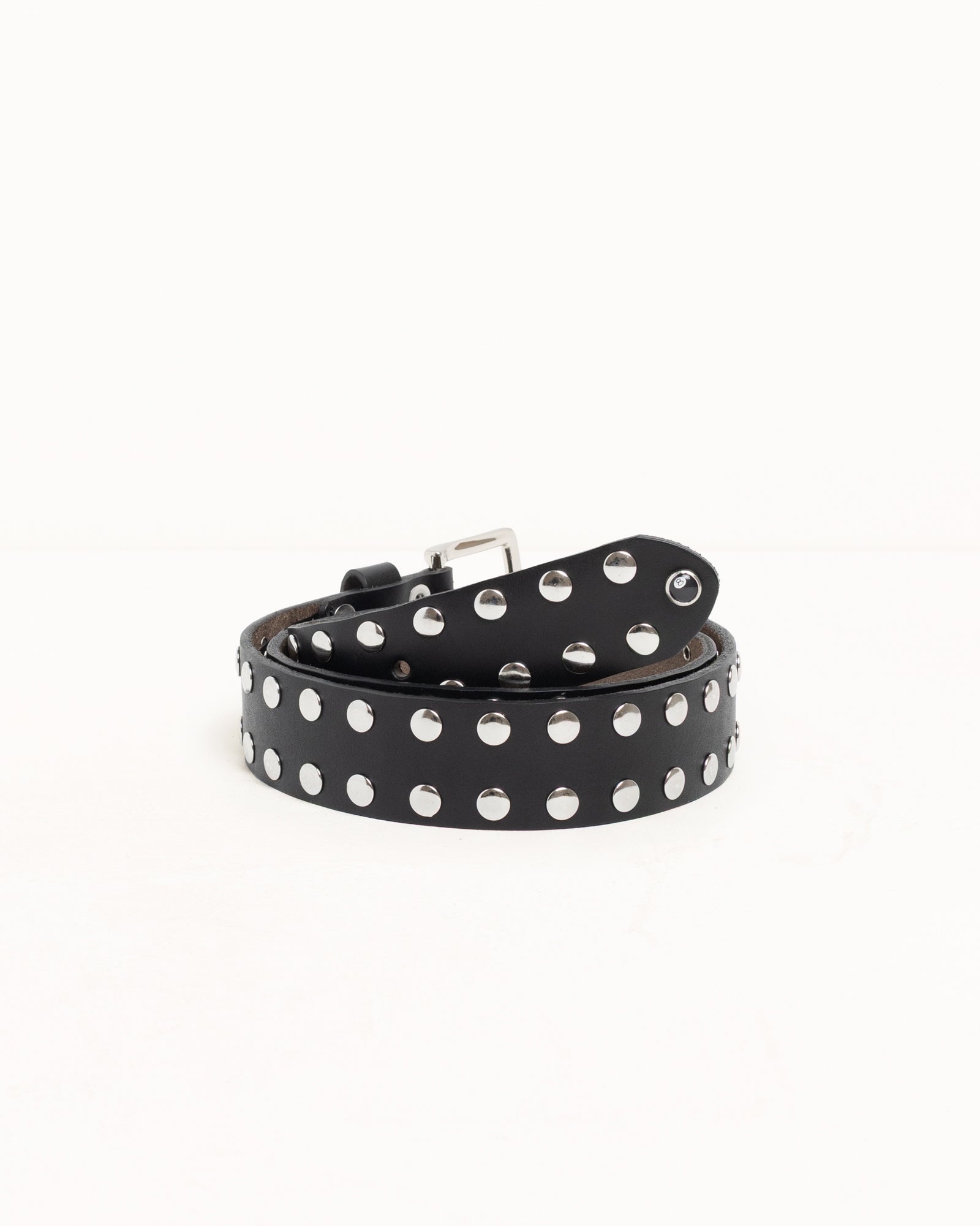 8 Ball Studded Belt – Black | Accessories | Stüssy Japan