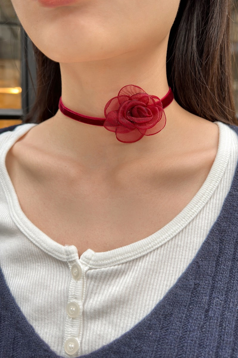 Ribbon Floral Chocker – Brandy Melville Online Japan