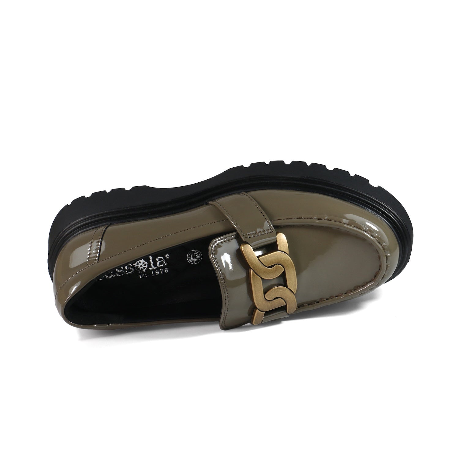 ブソラ FIRENZE 本革撥水ボリュームソールローファー （GOAT VERNICE