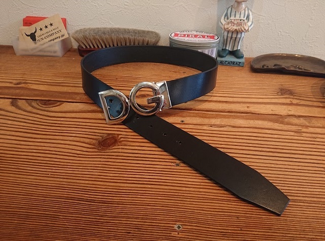 ドルガバベルト修理・バックル再利用です。 純日本製バックル＆革