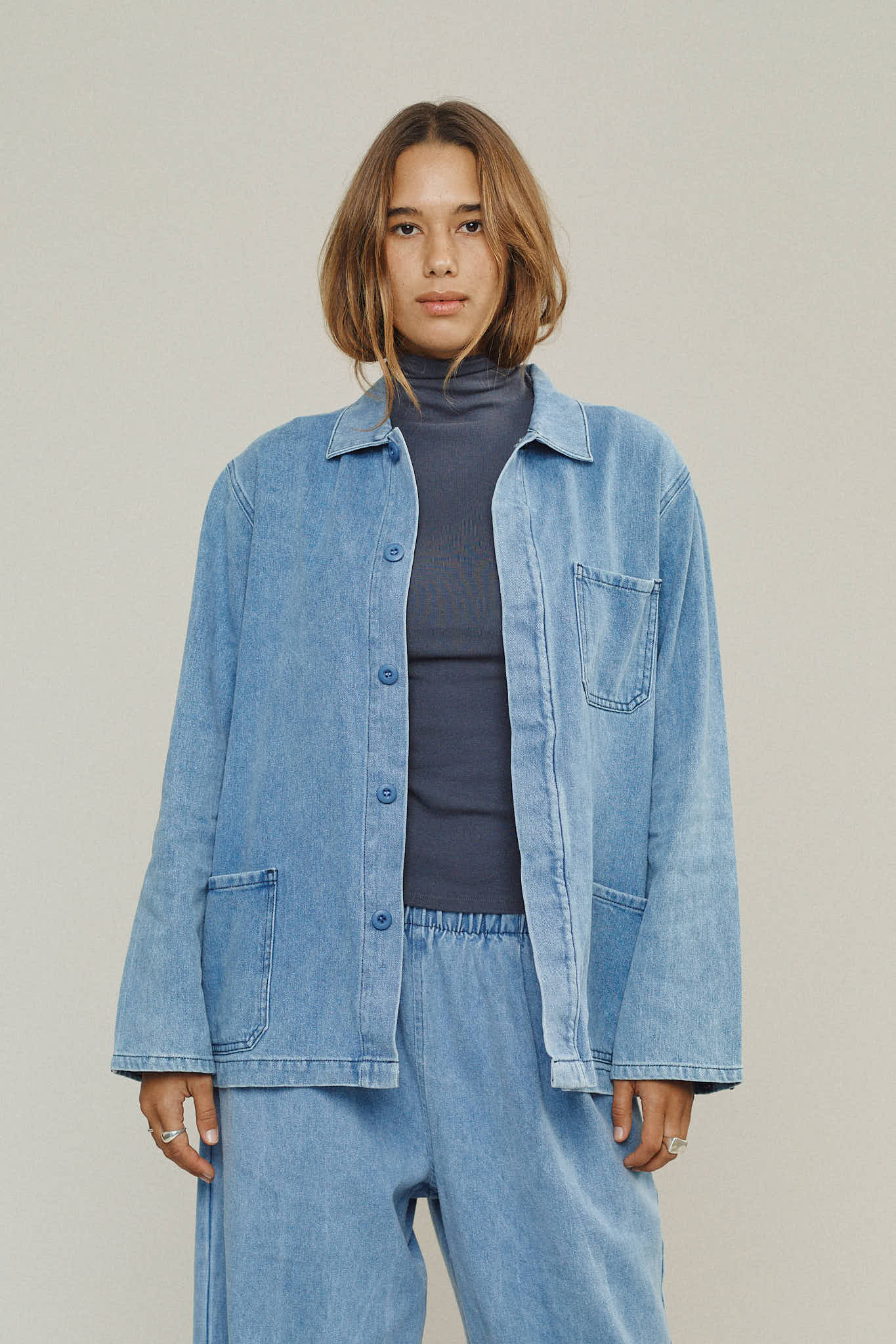 Denim Olympic Jacket | Jungmaven Hemp Clothing & Accessories - USA