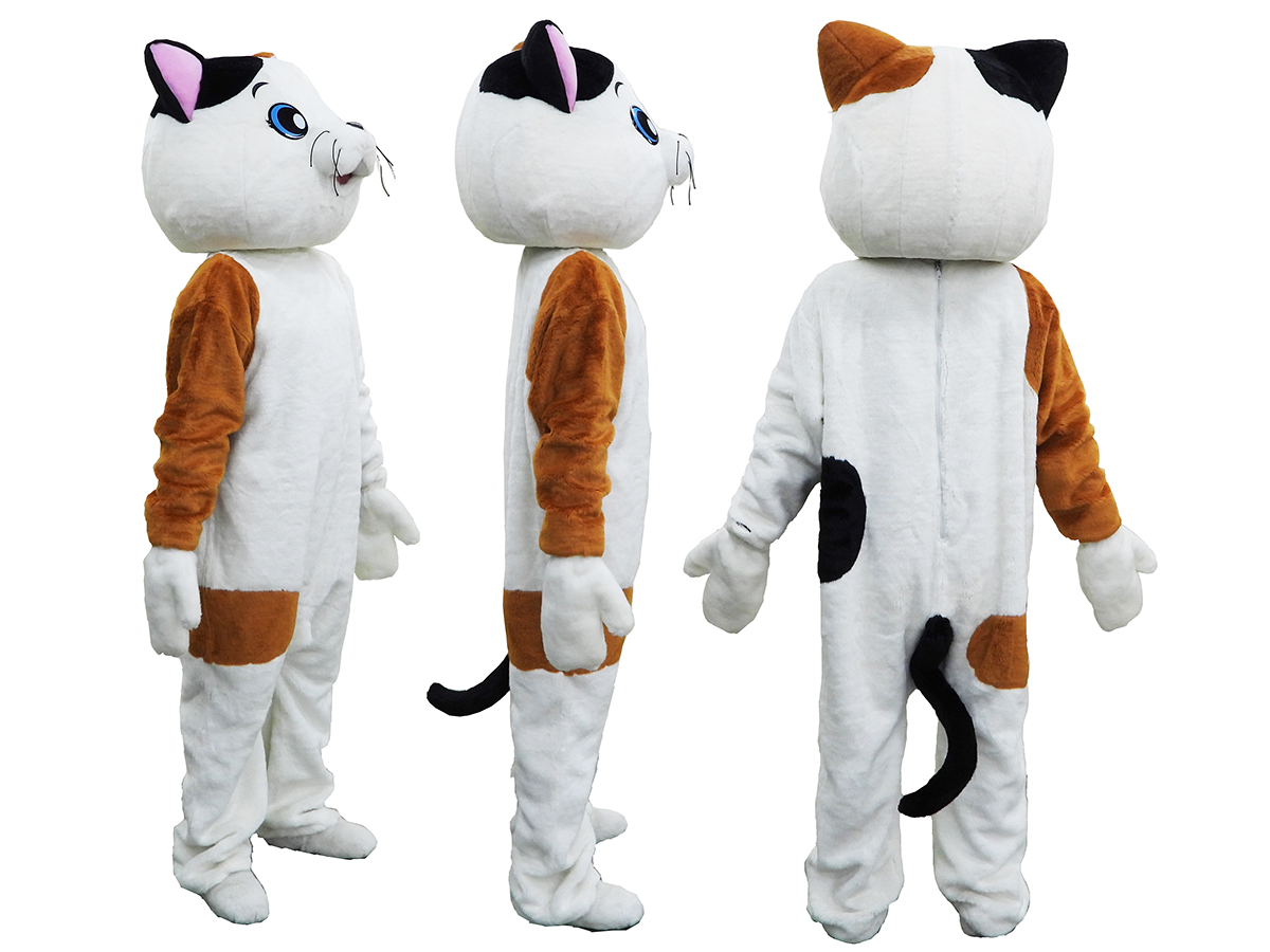 動物着ぐるみ・三毛猫（ミケネコ）のミケちゃん | 動物着ぐるみの