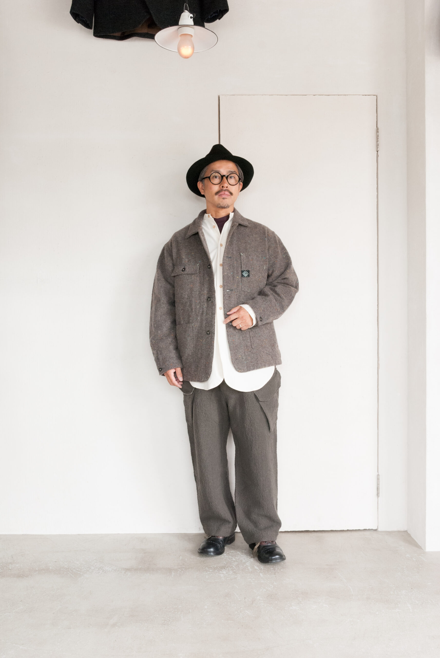 Post O'Alls #1103 Polarfleece Jacket Trashed Wool Base | kado