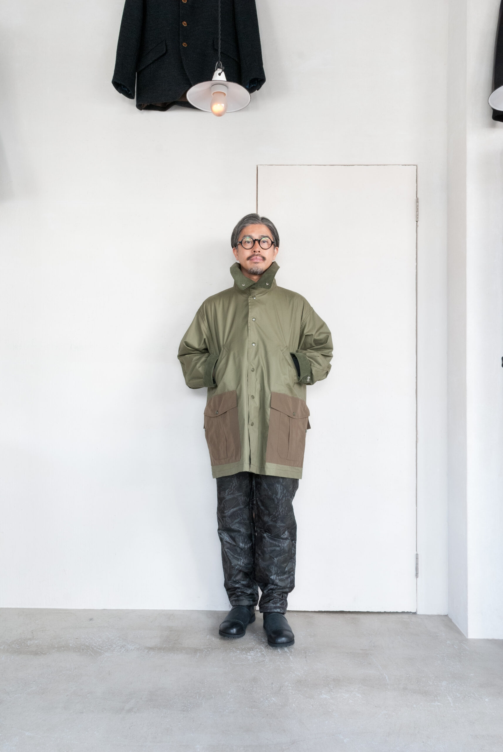 SASSAFRAS Botanical Scout Tube Coat C/N Oxford Olive | kado〔カド