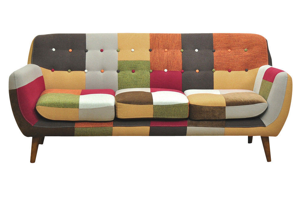 お部屋を彩るかわいいパッチワーク3人掛けソファ Lam-ラム- | KaguBuy