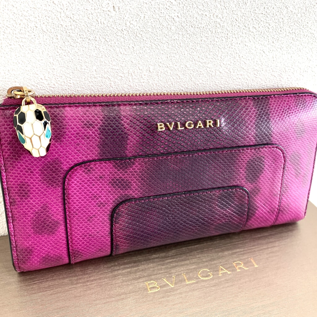 倉敷店｜ブランド買取｜ブルガリ セルペンティ パイソン 長財布 282895