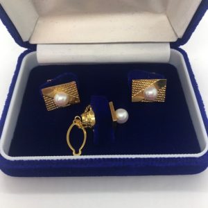 K18 真珠付きカフス・タイタックセット 買取実績 | 玉光堂