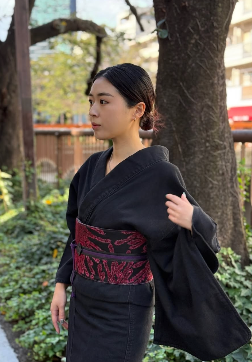 受注生産］帯ベルト｜赤孔雀｜KAPUKI｜西陣織｜ 正絹