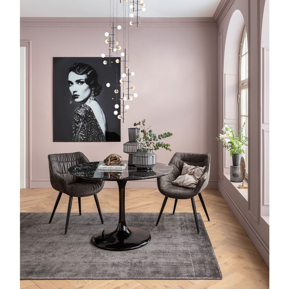 廃番】ソロ マーブルブラック O110cm テーブル ｜【KARE】ドイツの家具