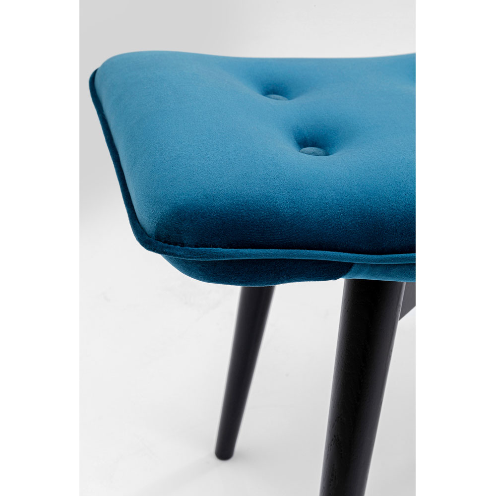 ブラックヴィッキーベルベットブルーグリーン59×37 cm スツール