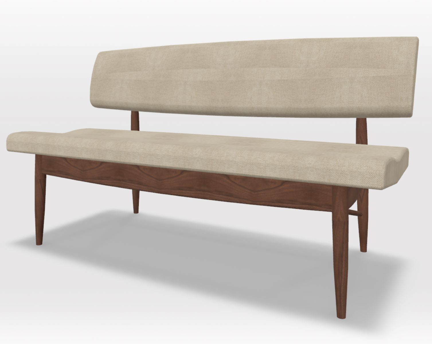 BOSS STYLE 背付きベンチ EDC57W(1650)(ウォールナット) – 柏木工株式