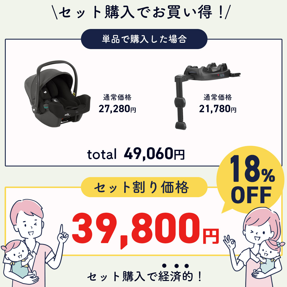 Joie チャイルドシート i-snug2+i-base lx2(ISOFIXベース)の2点セット