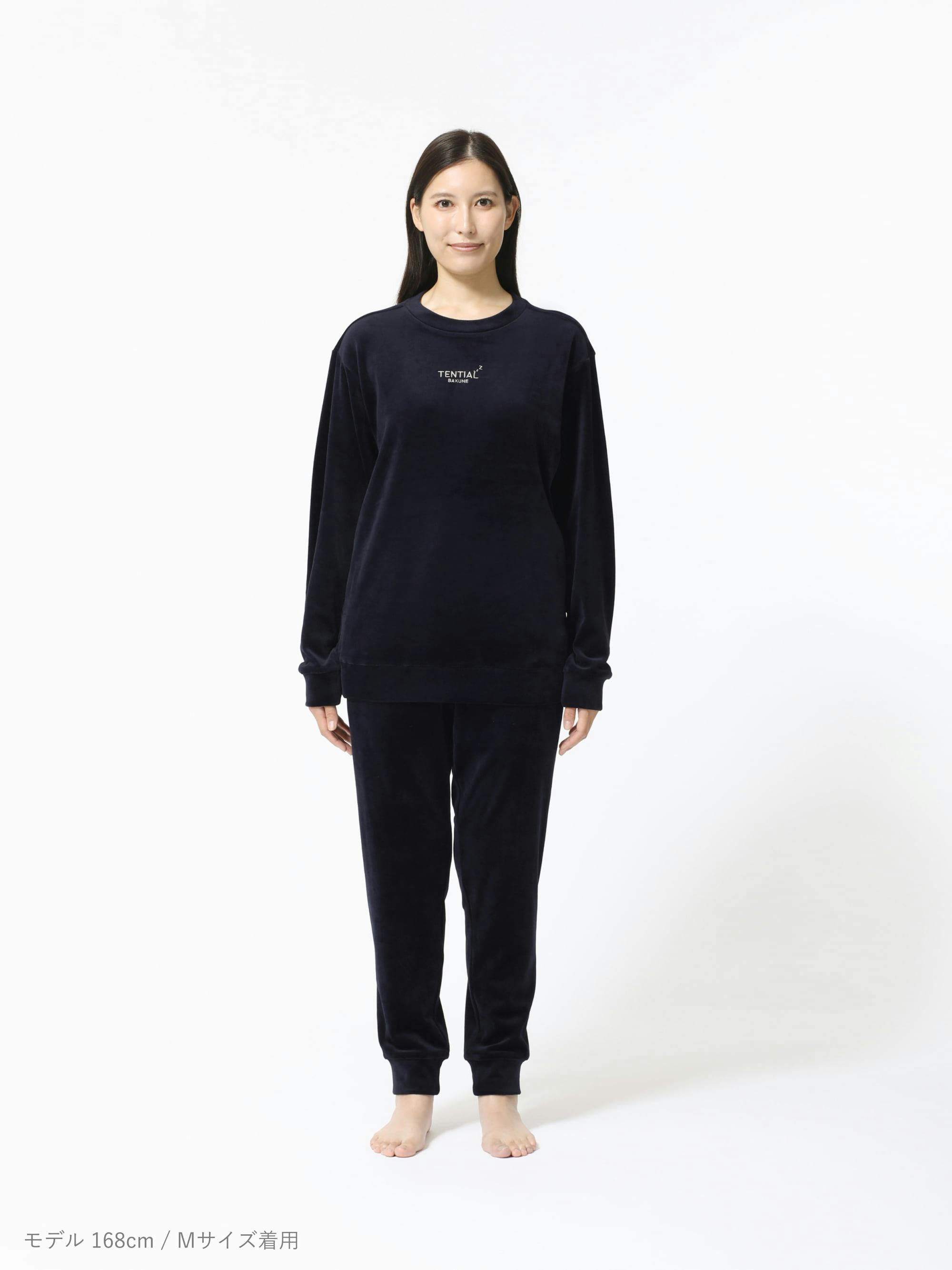 BAKUNE ベロア / 上下セット（長袖クルーネックシャツ・ロングパンツ