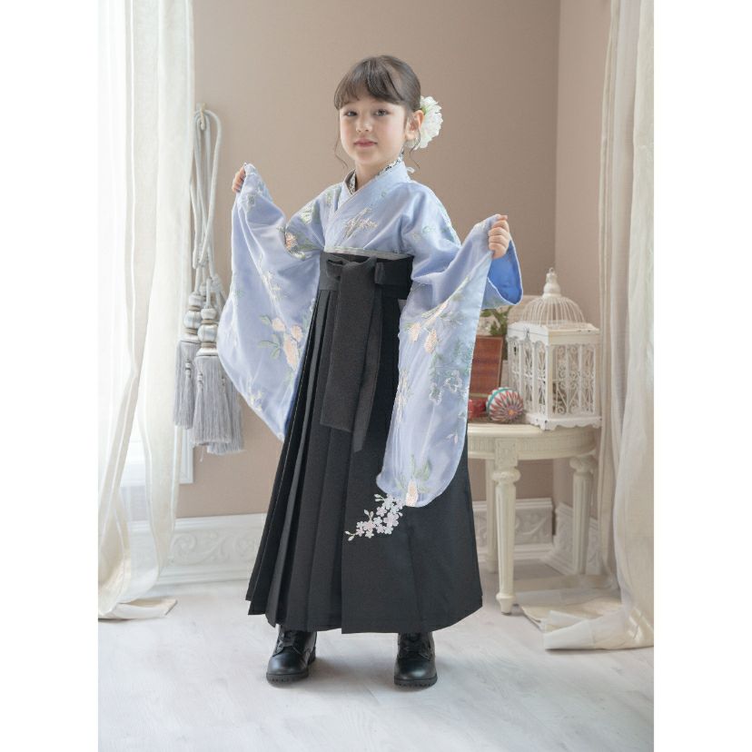 送料無料【卒服最終セール超目玉】卒業式袴 花柄刺繍チュールレース袴