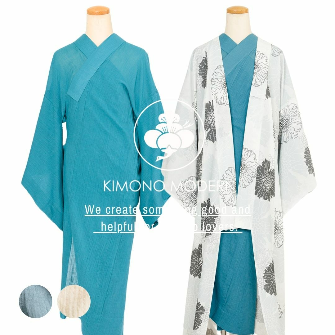 綿麻長襦袢＞さらり肌触り柔らか、 爽sou（3色・年中着用OK・Mサイズ