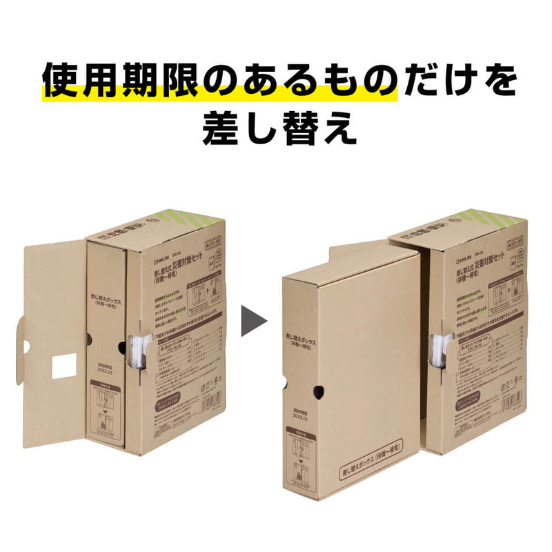 差し替え式災害対策セット（待機～帰宅）｜キングジム公式オンライン