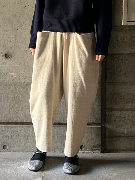 atelier naruse アトリエナルセ / コットンウールツイルサルエルパンツ