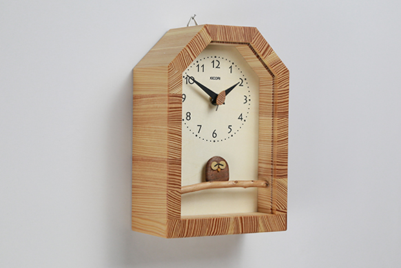 枝のフクロウ時計／商品一覧 | キコリ 手づくり時計工房【本店