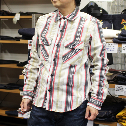 JELADO(ジェラード)ネルシャツ(ユニオンワーカーシャツ)ショート丈