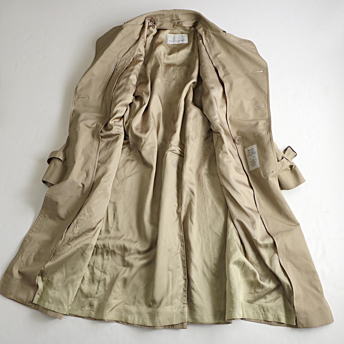 70-80s Aquascutum ダブル トレンチコート ライナー付 古着 used
