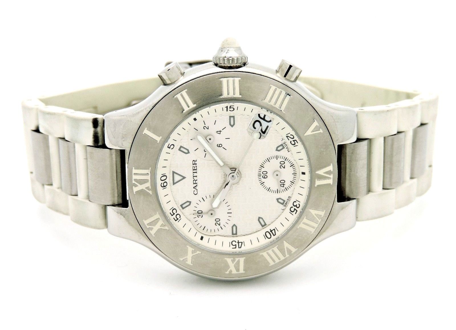 Cartier Must 21 SS Chronograph Watch - Koosh Jewelers