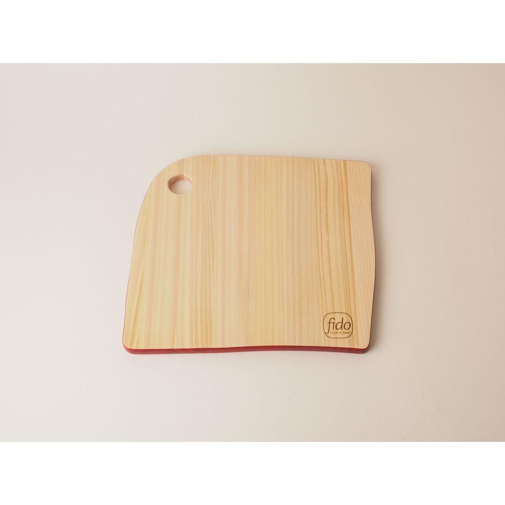 FSC認証桧FIDOウッドプレート漆-LIBERA Square(レッド)(リベラ