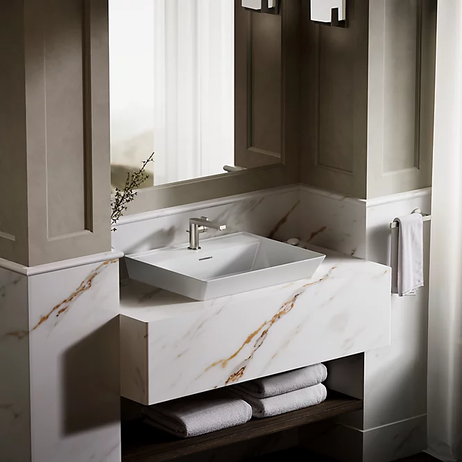 Brazn Rectangle Vessel Bathroom Sink | K-21059-1 | KOHLER