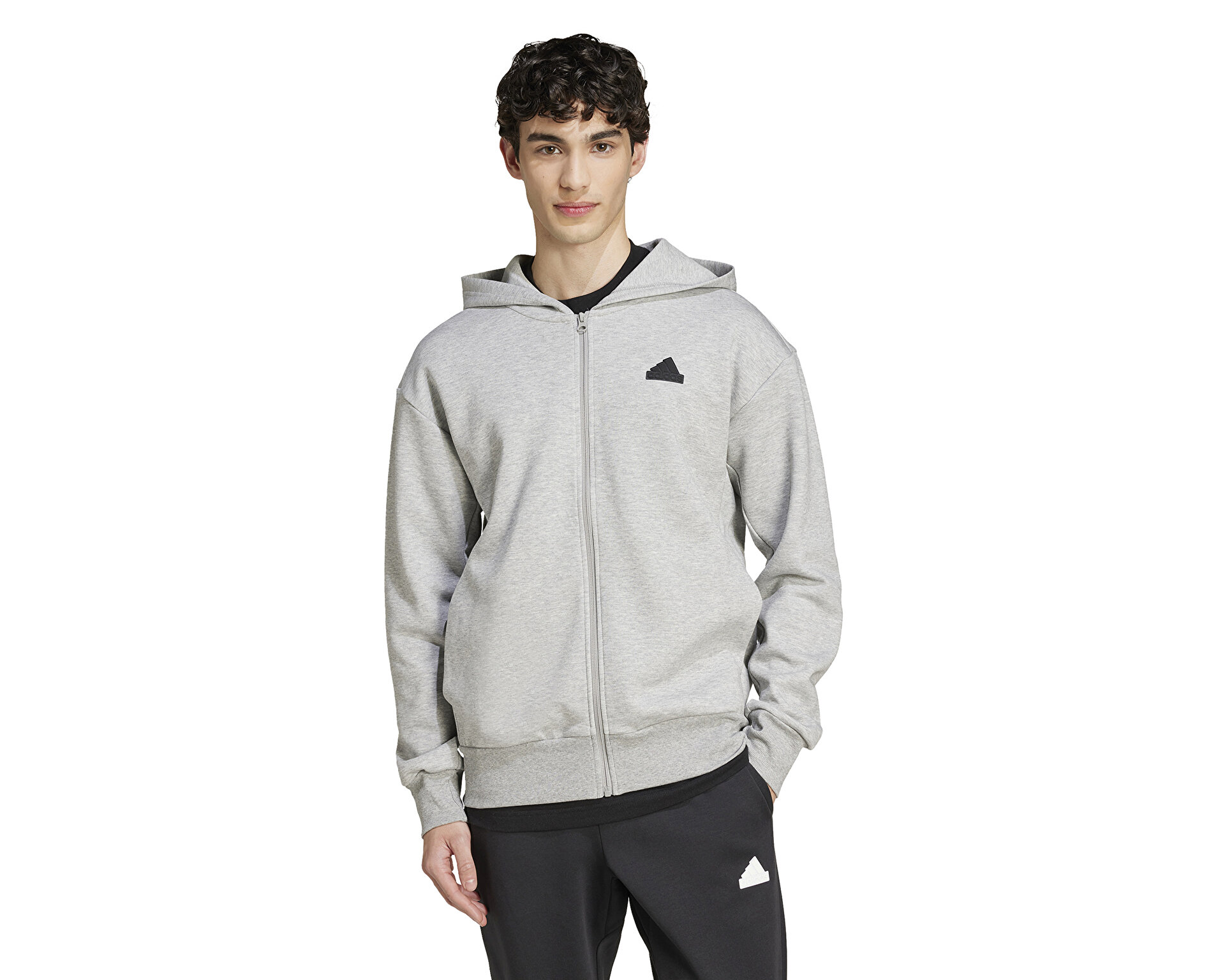 adidas Erkek Future Icons Doubleknit Full-Zip Gri IW8597