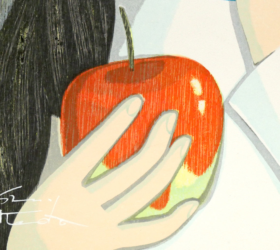 池田修三「りんご」木版画 絵画買取・販売の小竹美術