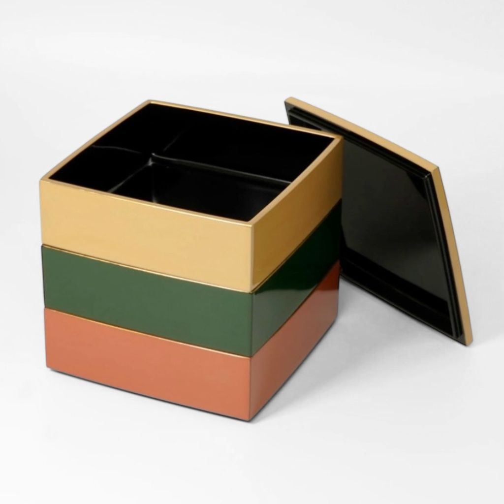 越前 うるしカラー 重箱 – 漆器 高翆