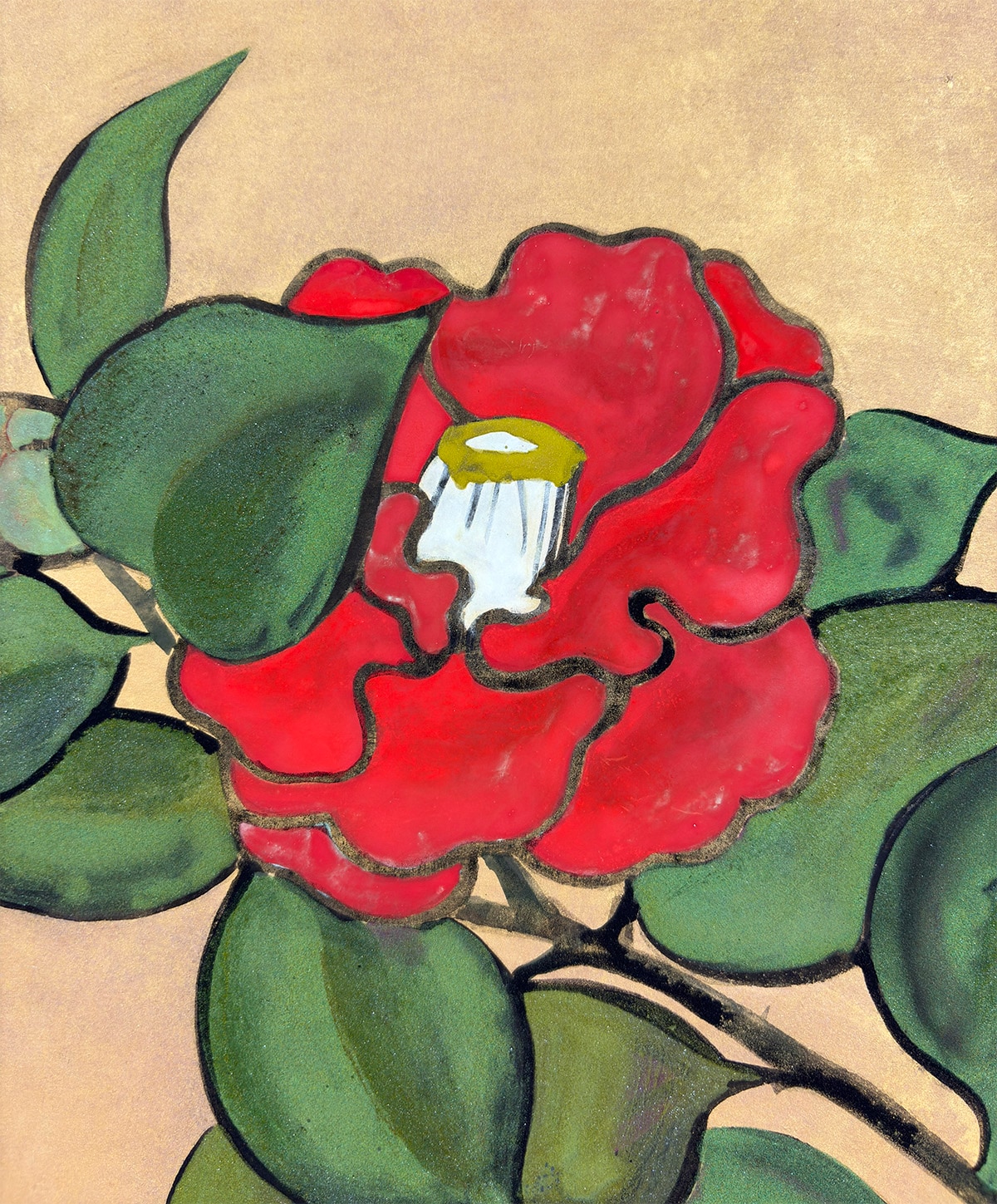 椿｜額（8号）｜新・古美術 高美堂（こうびどう）｜掛軸販売・通販