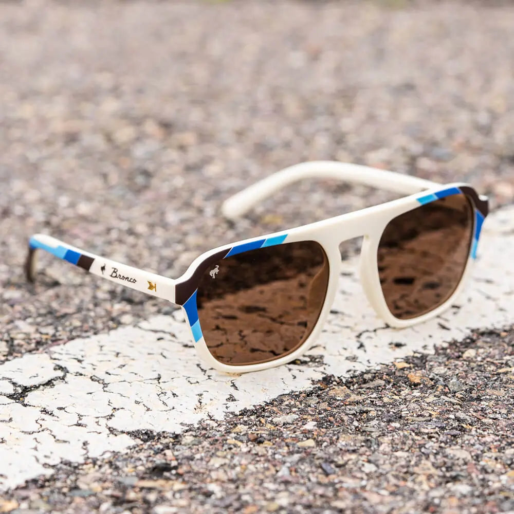 Trendy Retro Ford Bronco Polarized Sunglasses with Amber Lenses