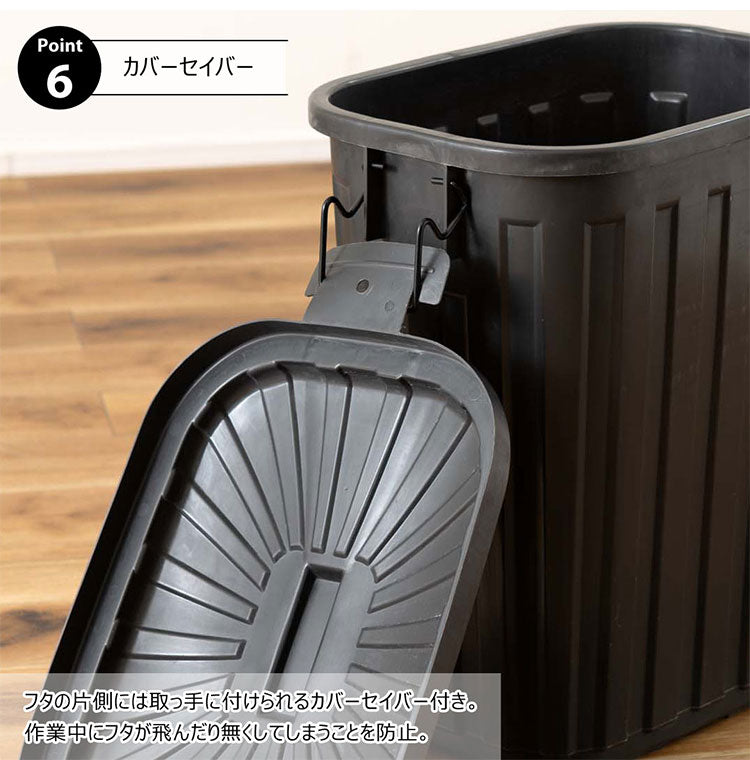 大容量ペールカン60L ペール缶 ゴミ箱 ダストボックス 60L LFS-937
