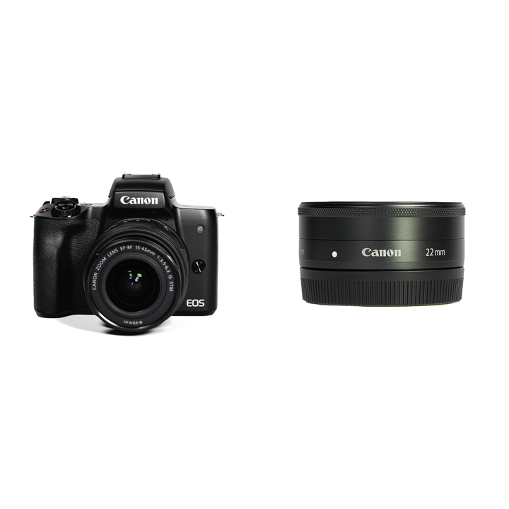 レンタル - Canon EOS Kiss M2 軽量＆ボケが楽しめるダブルレンズ