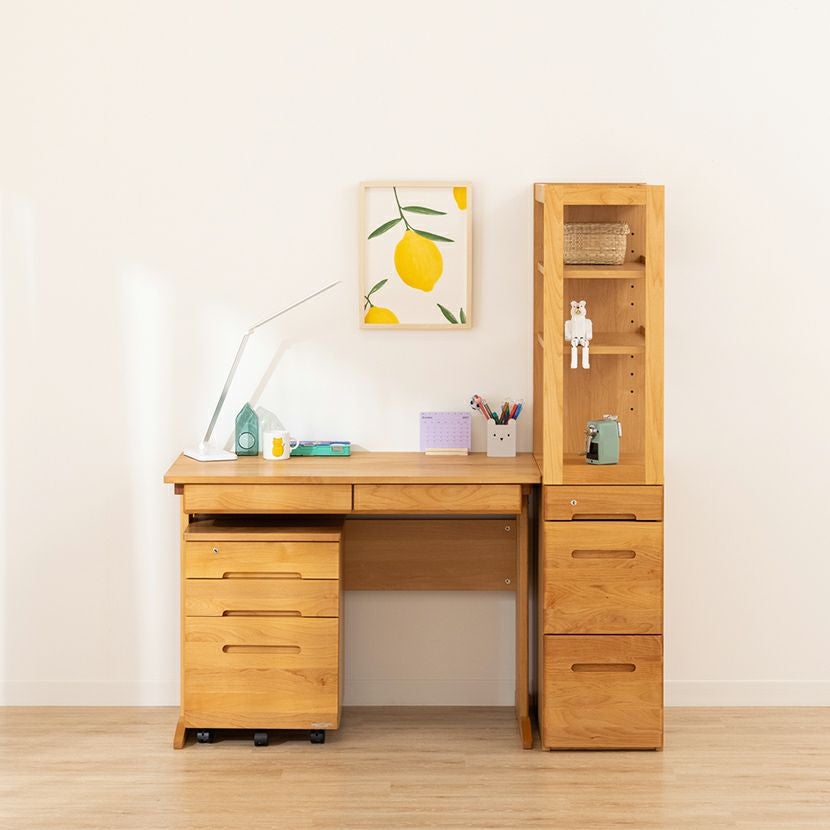 堀田木工所】 幅32.4cm サイン ラック上台 学習机 勉強机 アルダー材