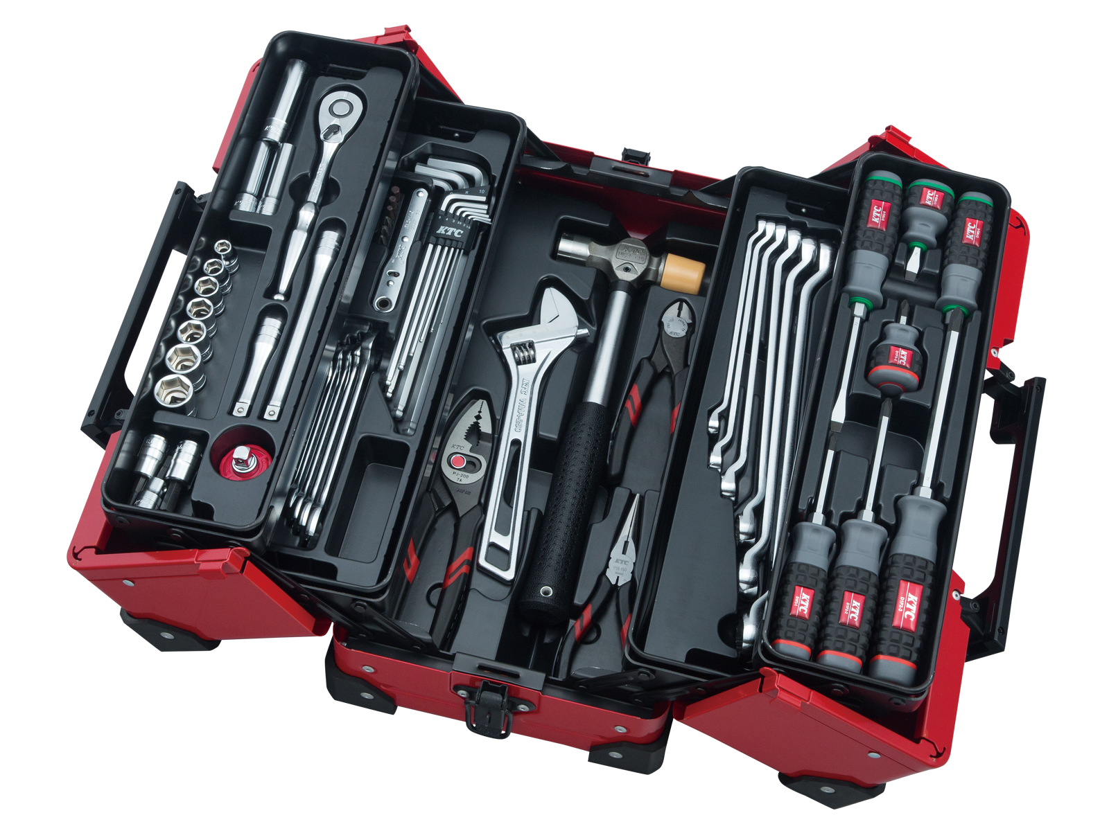 9.5sq.工具セット（両開きメタルケースタイプ）[56点] | KTCツール