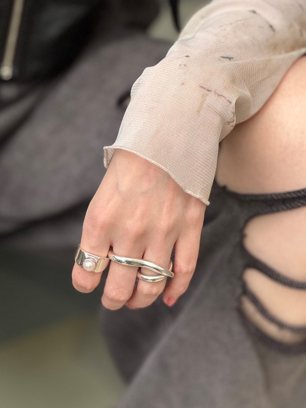 シルバー ダブルフィンガーリング｜リング｜LAMBDA(ラムダ) ジュエリー