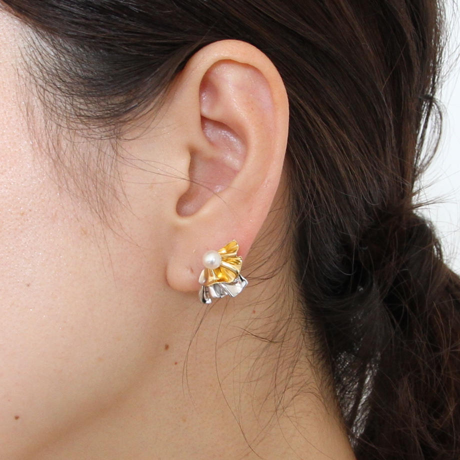 Lamie Raffle (S)イヤリング MIX (GD×SV )