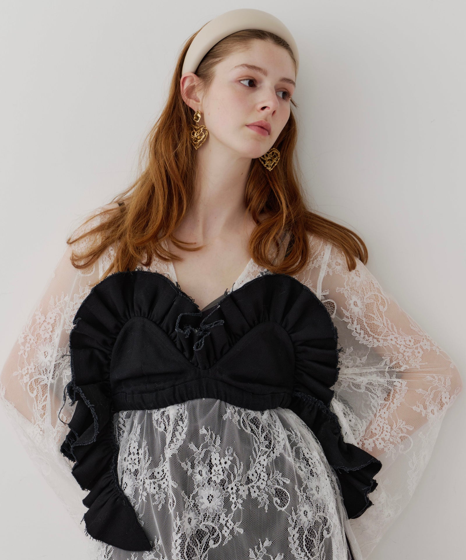 J1U by LA BELLE ETUDE】ボリュームドレープフリルビスチェ – LA BELLE