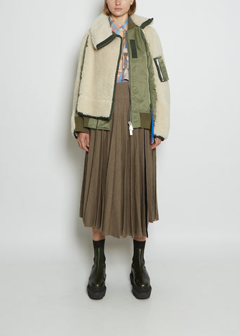 Faux Shearling x Nylon Twill Blouson – La Garçonne