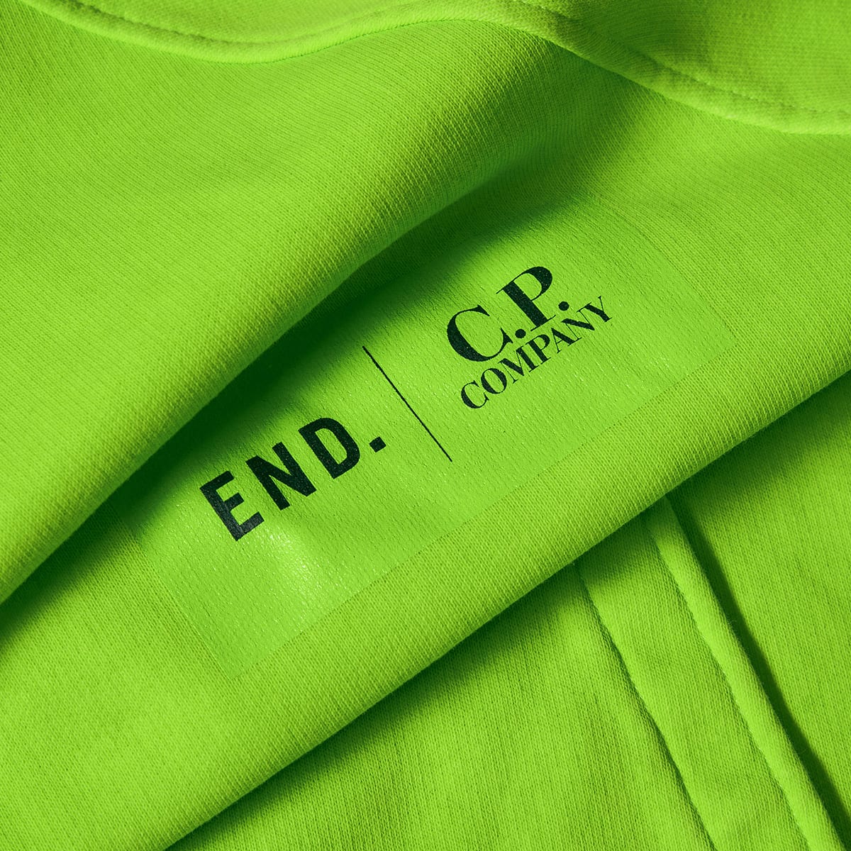 END. x C.P. Company 'Adapt' Plated Fluo Fleece Hoodie (Green